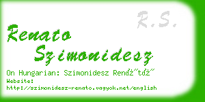 renato szimonidesz business card